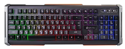 Клавиатура Oklick 717G Black Death проводная, USB Type-A, чёрный/серый