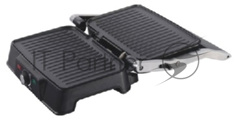 Гриль-пресс электрический Endever Grillmaster 220, серебристый/черный