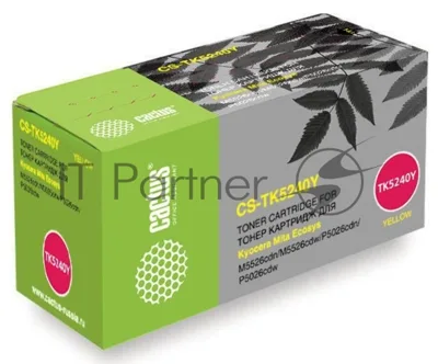 Картридж лазерный Cactus CS-TK5240Y желтый (3000 стр.) для Kyocera Ecosys M5526cdn/M5526cdw/P5026cdn/P5026cdw