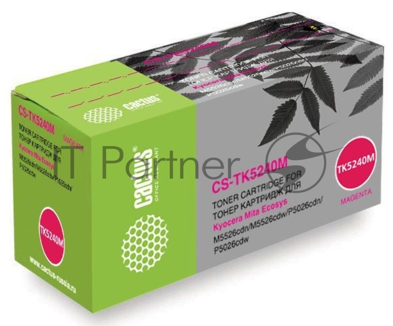 Картридж лазерный Cactus CS-TK5240M пурпурный (3000 стр.) для Kyocera Ecosys M5526cdn/M5526cdw/P5026cdn/P5026cdw