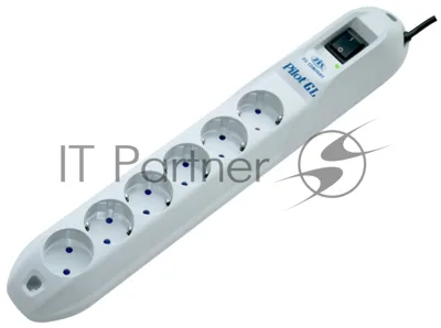 Сетевой фильтр Pilot GL 6 розеток (5 евро + 1 без заземления) 10 м Surge protector Pilot GL 6 outlets (5 euro + 1 without ground) 10A/2.2kVt, 10m