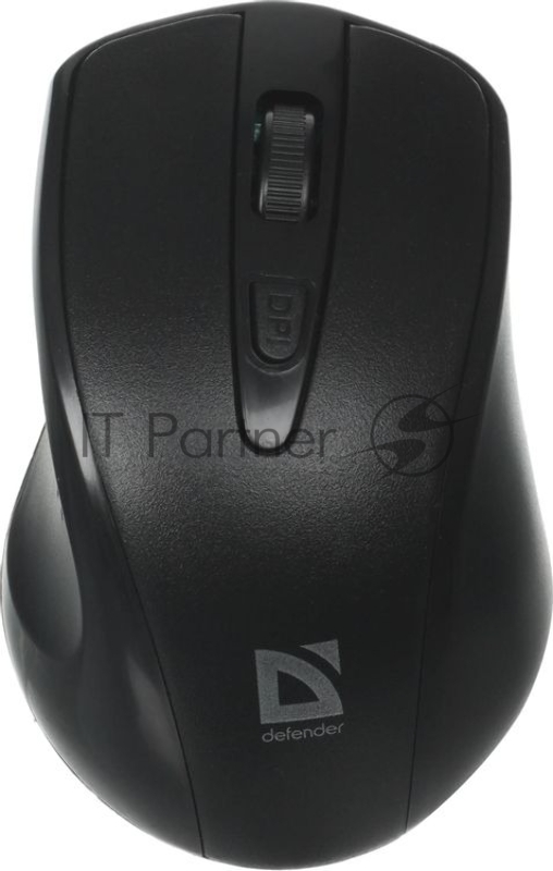Мышь беспроводная Defender Datum MM-265 черный, 1600 dpi, радиоканал, USB, кнопки - 4
