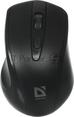 Мышь беспроводная Defender Datum MM-265 черный, 1600 dpi, радиоканал, USB, кнопки - 4