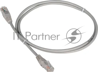 Патч-корд LANMASTER TWT UTP cat.5e, с заливными колпачками, 7.0 м, серый