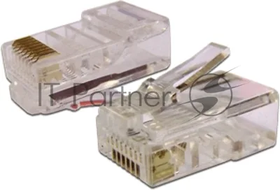 Коннектор RJ45 UTP 8P8C, универсальный, со вставкой, cat.5e, 100 шт.