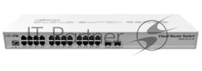 Коммутатор MikroTik CRS326-24G-2S+RM, 24×1 Гбит/с + 2×10 Гбит/с SFP+, управляемый