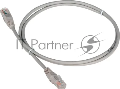 Патч-корд LANMASTER TWT UTP cat.5e, с заливными колпачками, 15 м, серый