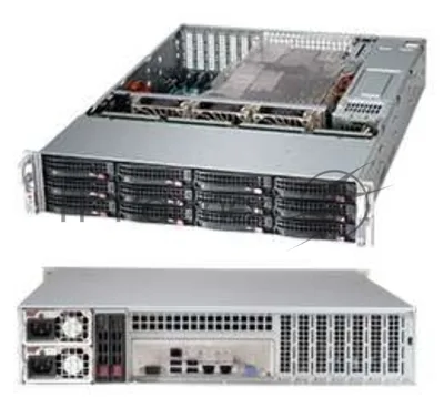 Корпус Supermicro CSE-826BAC4-R920LPB, 2U, 8 x SAS3 & 4 x hybrid NVMe 3.5 bays