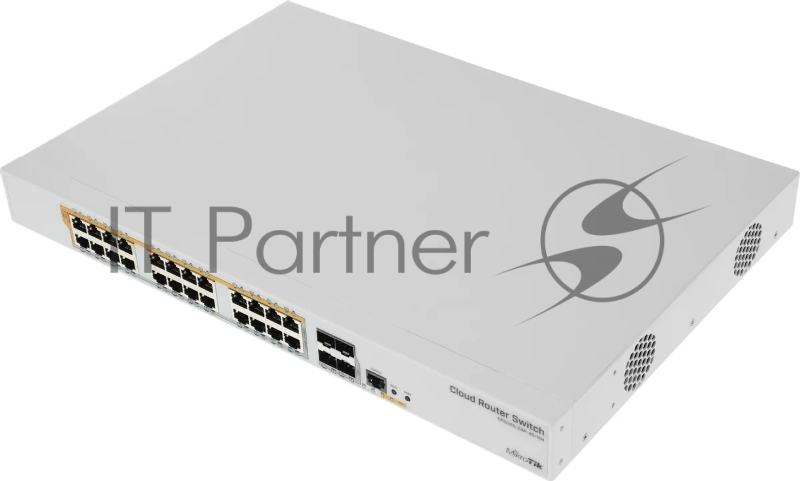 Коммутатор MikroTik CRS328-24P-4S+RM, 24×1 Гбит/с PoE + 4×10 Гбит/с SFP+, управляемый
