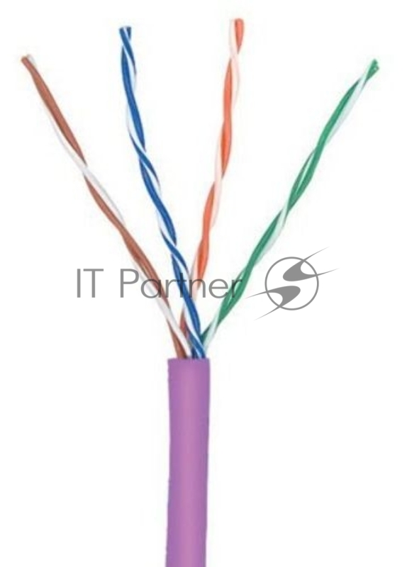 Кабель информационный Lanmaster TWT-5EUTP-NGLS кат.5е U/UTP не экранированный 4X2X24AWG PVC внутренний 305м фиолетовый