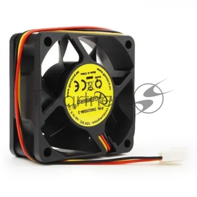Вентилятор для корпуса Gembird D6025SM-3 черный, 60 мм, 4000 об/мин, 25 дБ, 3 pin