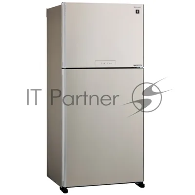 Холодильник Sharp SJ-XG60PMBE бежевый двухкамерный 422/178 л морозилка сверху, No Frost