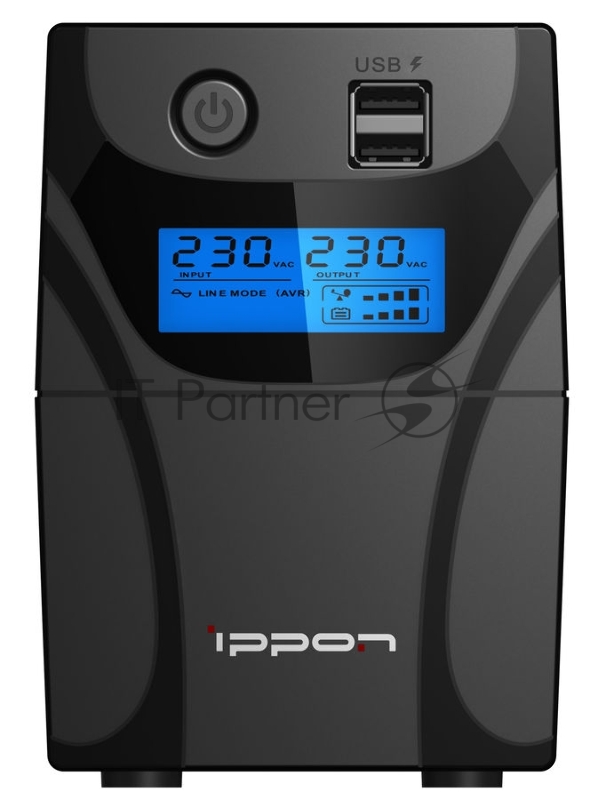 Источник бесперебойного питания Ippon Back Power Pro II 500 / 500 ВА / 300 Вт / 4 x IEC 320 C13