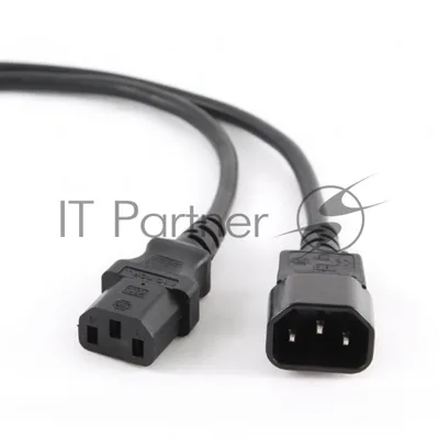 Кабель питания сист.блок-монитор Cablexpert PC-189-1-1.8M, 1.8м, C13-C14, 3x1кв.мм., черный, с заземлением