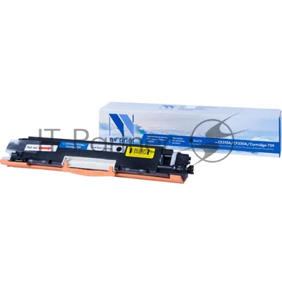 Картридж лазерный NVPrint совместимый HP CE310A/CF350A/Canon 729 черный для LaserJet Color Pro 100 M175a/M175nw/CP1025/CP1025nw/M176n/M177fw/Canon i-SENSYS LBP7010C/LBP7018С (1300k)