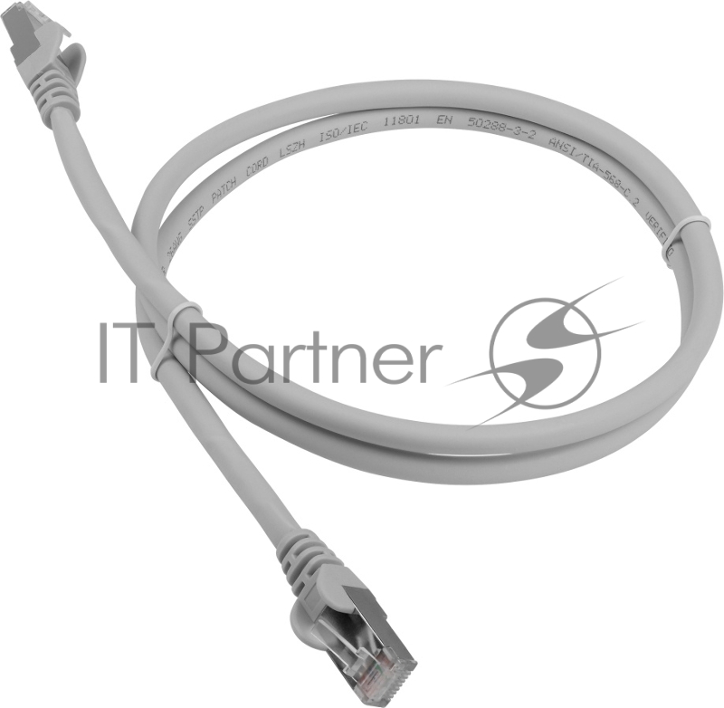 Патч-корд LANMASTER LSZH FTP cat.6a, 0.5 м, серый