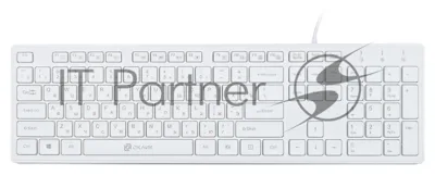 Клавиатура проводная Oklick 500M, USB, белый