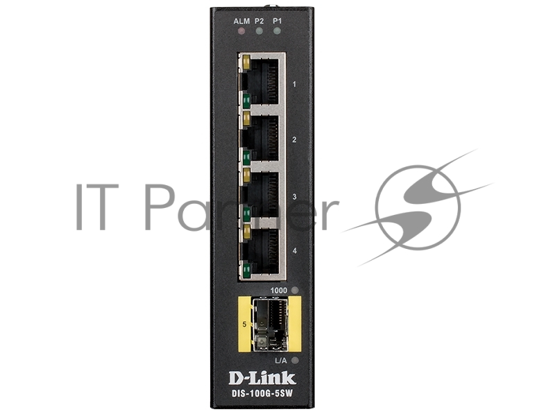 Коммутатор D-Link DIS-100G-5SW/A1A, 4×1 Гбит/с + 1×1 Гбит/с SFP, неуправляемый
