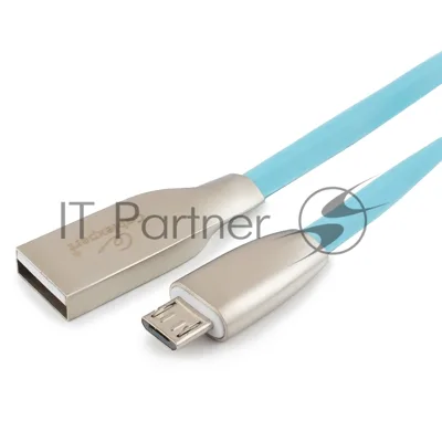 Кабель USB2.0 Cablexpert CC-G-mUSB01Bl-1M, AM/microB, серия Gold, длина 1м, синий, блистер