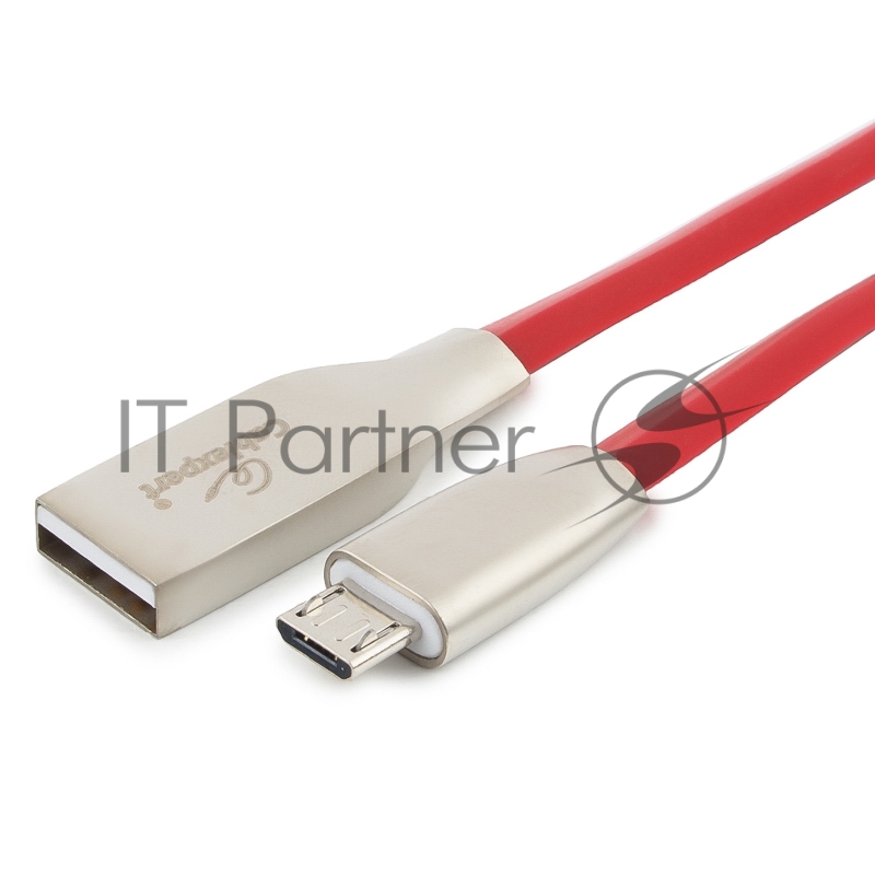 Кабель USB2.0 Cablexpert CC-G-mUSB01R-1.8M, AM/microB, серия Gold, длина 1.8м, красный, блистер