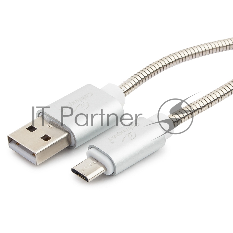 Кабель USB2.0 Cablexpert CC-G-mUSB02S-1.8M, AM/microB, серия Gold, длина 1.8м, серебро, блистер