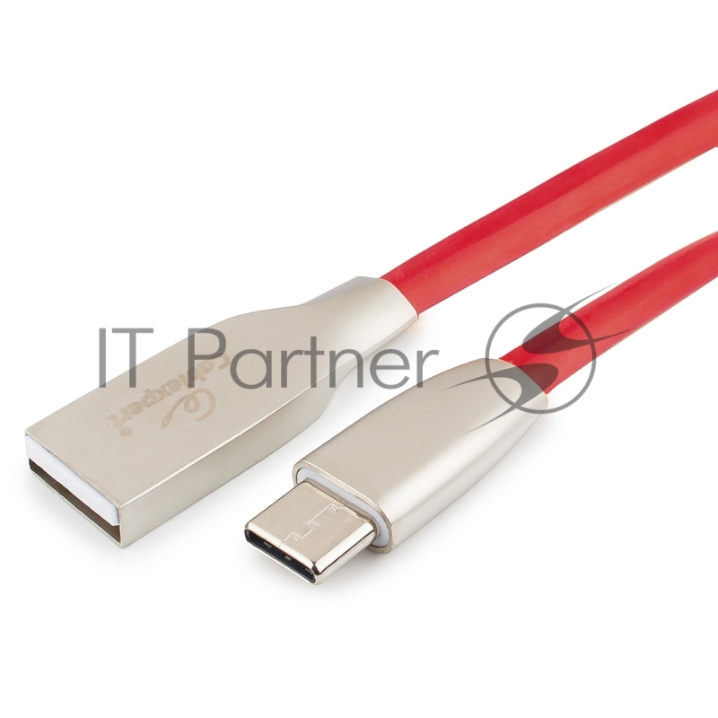 Кабель USB2.0 Cablexpert CC-G-USBC01R-1M, AM/Type-C, серия Gold, длина 1м, красный, блистер