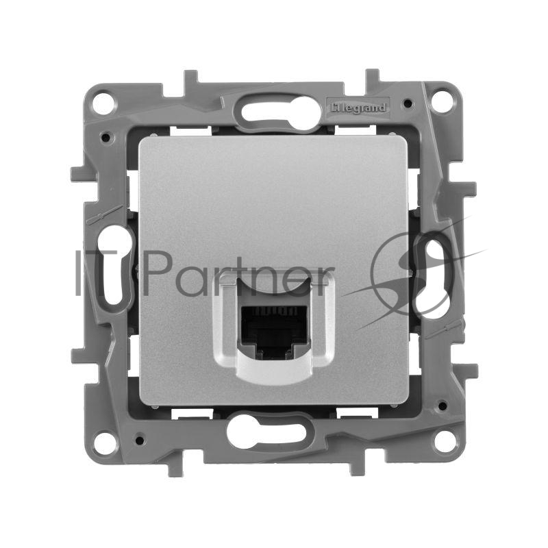 Информационная розетка RJ 45, категория 5e, UTP, Etika, алюминий