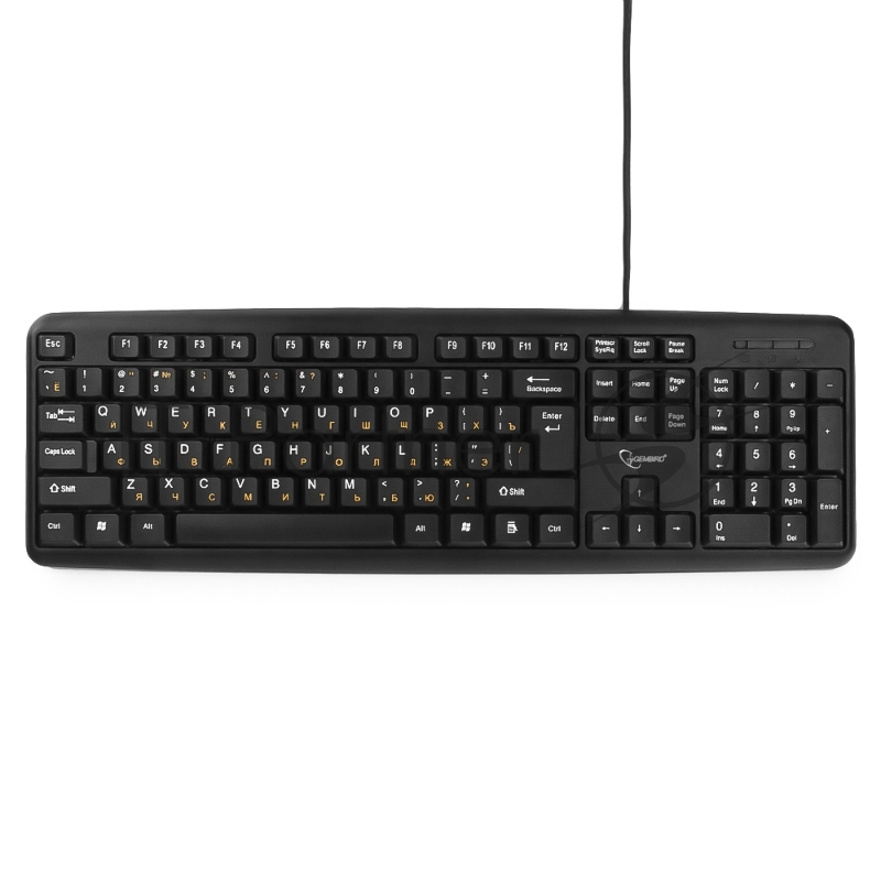 Клавиатура проводная Gembird KB-8320UXL-BL, USB, черный