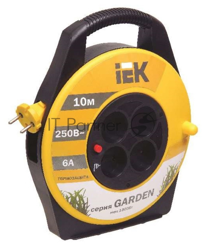 Катушка IEK WKP23-06-04-10 УК10 с т/з 4 места 2Р/10м 2х0,75 мм2 "Garden"