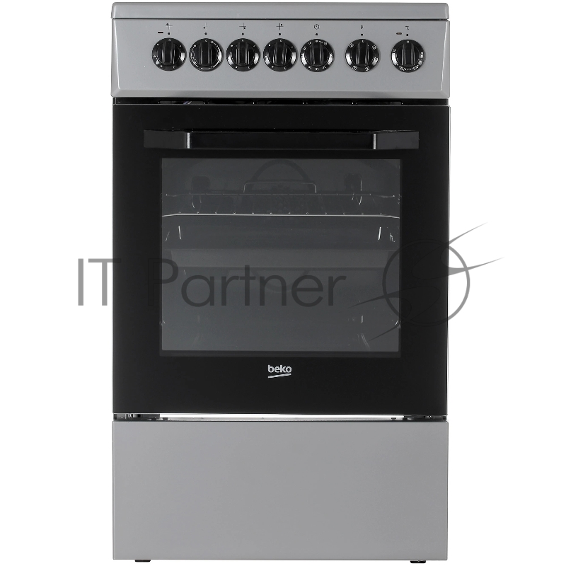 Плита электрическая Beko FFSE57114GS серебристый, конфорок 4 шт, духовка 55 л, 50 см x 85 см x 60 см