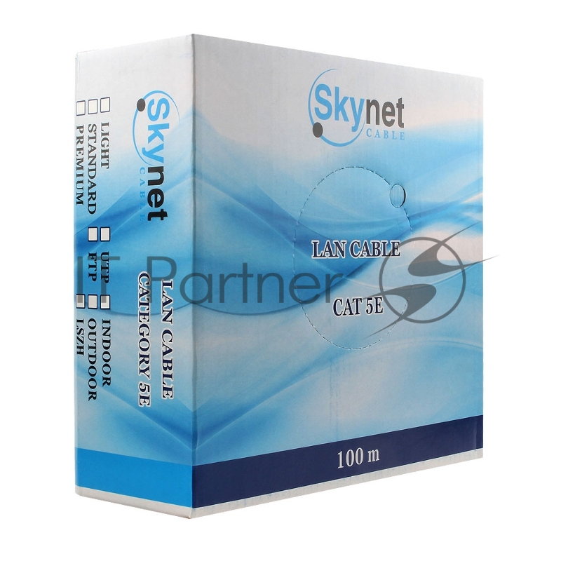 Кабель SkyNet Premium FTP outdoor 4x2x0,51, медный, FLUKE TEST, кат.5e, однож., 100 м, box, черный