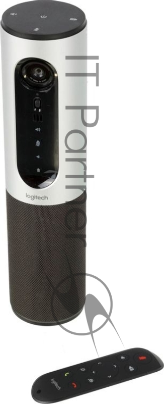 Веб-камера Logitech ConferenceCam Connect 1920x1080, 30 кадр/с, USB, микрофон (2 шт, шумоподавление), автофокус, автоосвещение, серебристый