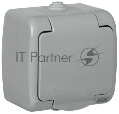 Розетка IEK ERA12-K03-16-54 РСш12-2-А 1-ая с з/к откр. уст. 16А IP54 AQUATIC
