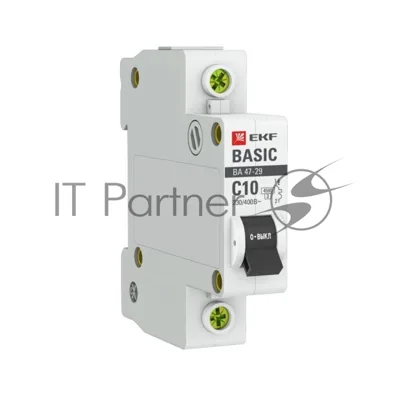 Выключатель автоматический EKF mcb4729-1-10C 1P 10А (C) 4,5кА ВА 47-29 EKF Basic