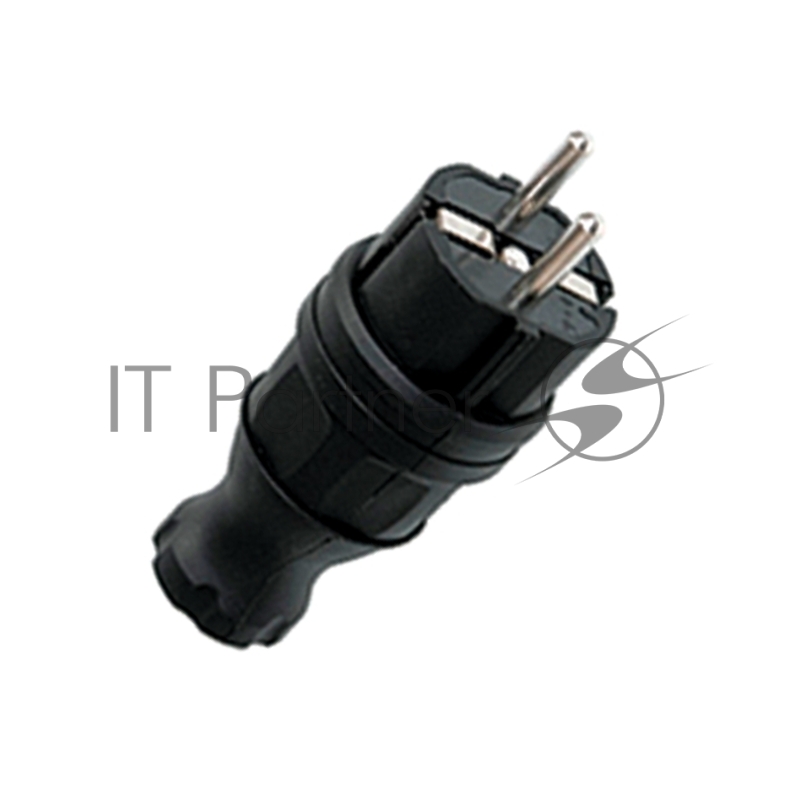 Вилка прямая EKF RPS-011-16-230-44 каучуковая 230В, 2P+PE, 16A, IP44 EKF PROxima
