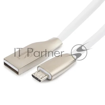 Кабель USB2.0 Cablexpert CC-G-mUSB01W-3M, AM/microB, серия Gold, длина 3м, белый, блистер