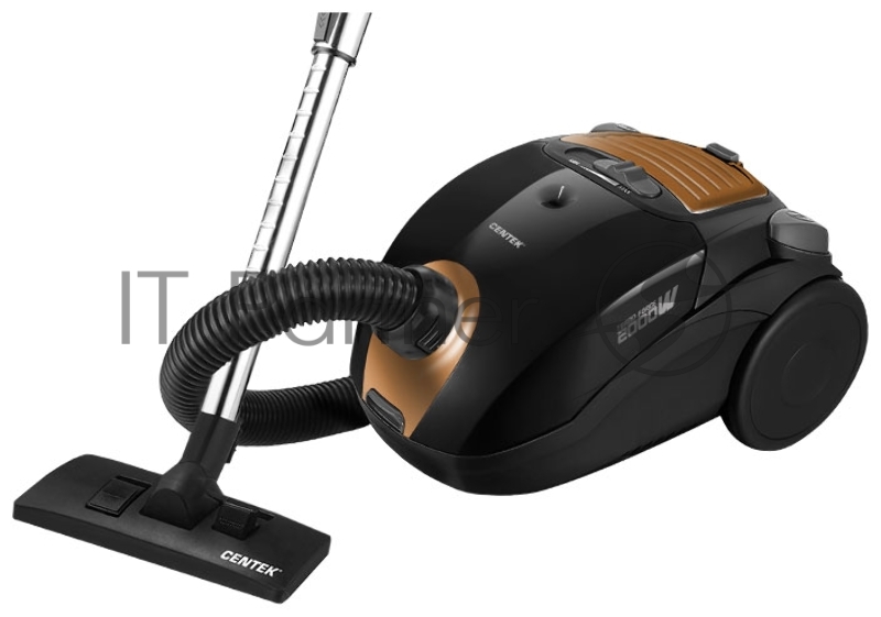 Пылесос Centek CT-2511 черный/желтый, 400/2000 Вт, уборка сухая, пылесборник мешок 2 л