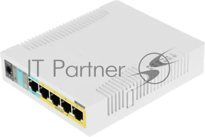 Коммутатор MikroTik RB260GSP, 5×1 Гбит/с (4 PoE-out) + 1×1 Гбит/с SFP, управляемый
