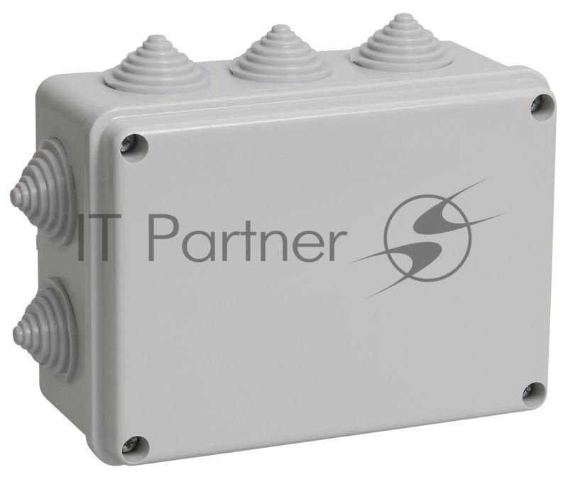 Коробка КМ41241 распаячная IEK UKO10-150-110-070-K41-44 для о/п 150х110х70 мм IP44 (RAL7035, 10 гермовводов)