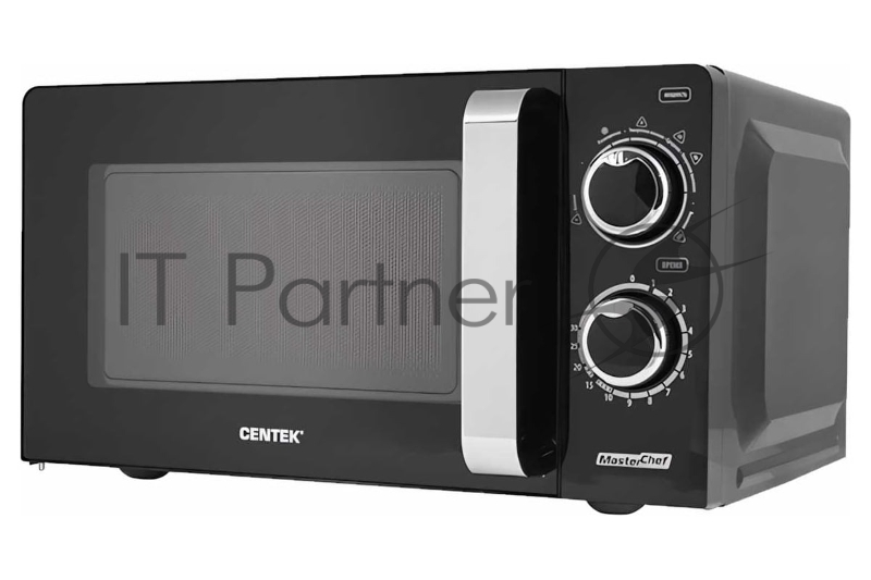 Микроволновая печь Centek CT-1575 черный, 20 л, 700 Вт, переключатели - поворотный механизм