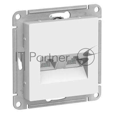 Розетка компьютерная двойная RJ45+RJ45, кат.5E, механизм, белый