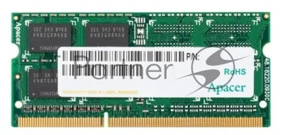 Оперативная память Apacer, DDR3, 4GB (1x4GB), 1600MHz, CL11, SO-DIMM