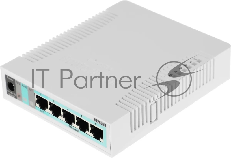 Коммутатор MikroTik CSS106-5G-1S, 5×1 Гбит/с + 1×1 Гбит/с SFP, настраиваемый