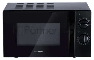 Микроволновая печь Starwind SMW2320 черный, 20 л, 700 Вт, переключатели - поворотный механизм
