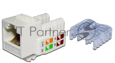 Модуль RJ45, кат.5е, белый