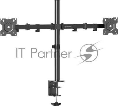 Кронштейн ONKRON D221E для двух мониторов 13"-32" настольный, черный