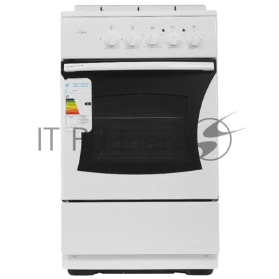 Плита комбинированная Flama RK 2201 W белый, конфорок 2 газовых и 2 электрических, духовка 50 л, 50 см x 85 см x 54 см