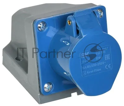 Розетка ОП 16А 220В 2P+PЕ ССИ-113 IP44 IEK PSR11-016-3