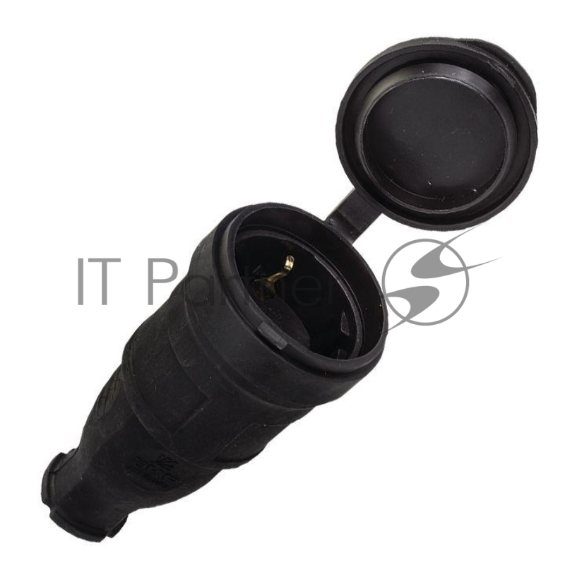Розетка переносная 16А 230В 2P+PE с защ. крышкой IP44 каучук EKF RPS-012-16-230-44