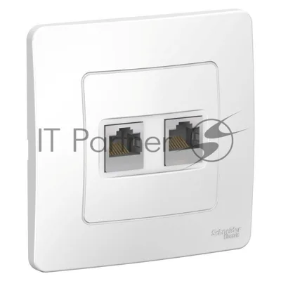 Розетка компьютерная 2-м СП Blanca RJ45 кат.5e бел. SchE BLNIS045451